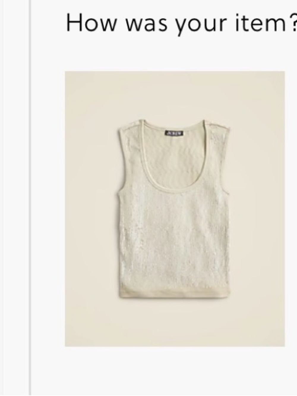 J. Crew Cream Sleeveless Knit Tank